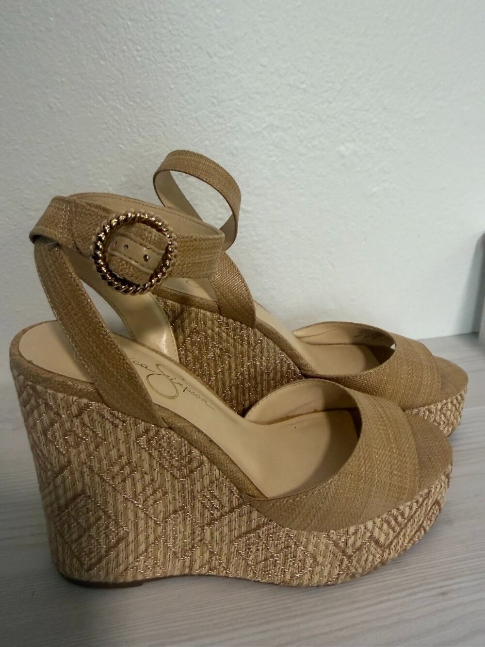 ✨ Glamorous Gold Wedge Sandals ✨